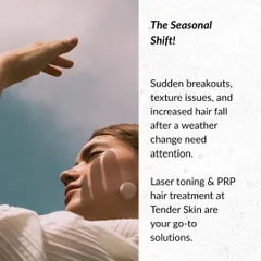 Seasonal shifts can often trigger increased hair fall and texture issues. PRP hair treatment is an excellent solution to combat this, strengthening your hair and making it more resilient to environmental changes.
