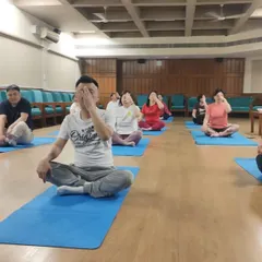 Guiding an international group of students from Mongolia and Hong Kong through a pranayama session. The principles of breath are universal, and my focus is on making these powerful techniques accessible and understandable for everyone, regardless of their background.