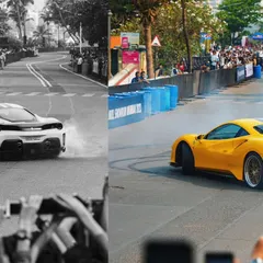 There's nothing like the smell of burning rubber. I captured the raw power of a Ferrari doing donuts and burnouts, with smoke billowing from the tires. These dynamic action shots are a must-have for any motorsports event.