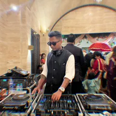 A moment from an NRI Baraat, mixing beats on the move. My setup is designed for high performance, bringing a club-quality sound experience to the streets.