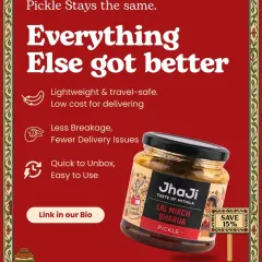 The pickle stays the same, but everything else got better. Our new plastic jars are lightweight, travel-safe, reduce delivery costs, and have less risk of breakage.