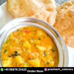 Sometimes, the simplest food is the most comforting. This dish of Aloo Bhaji with hot, fluffy Puris is a popular choice for smaller events, house parties, and festive family gatherings.