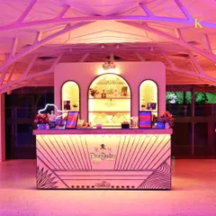 This is the bespoke bar we designed for the Don Julio tequila launch. The custom lighting, branded elements, and sleek design created a premium look that perfectly represented the brand's sophisticated identity.