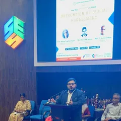 Speaking at the Abhimaan Conference 2023 at Saveetha Engineering College, Chennai. I focused on providing legally informed insights into POSH (Prevention of Sexual Harassment) and POCSO laws to help create safer and more inclusive environments.