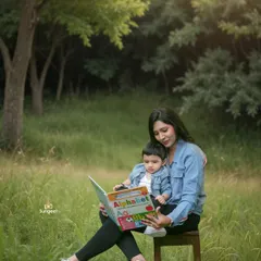 A quiet moment between a mother and her son, captured during an outdoor family photoshoot. We love finding these natural, unposed connections that truly show the love and bond within a family.