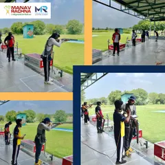 A collage capturing the focused atmosphere during a training day at our Pali shotgun range. We emphasize a mix of practical shooting, peer learning, and expert instruction to ensure well-rounded development for our athletes.