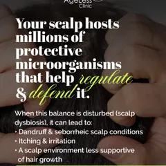 Your scalp has its own protective ecosystem of microorganisms. When this balance is disturbed by factors like humidity or product buildup, it can lead to dandruff, itching, and an environment that hinders hair growth. My goal is to restore this delicate balance.
