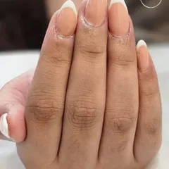 The classic French manicure, perfectly executed by one of my students. A clean, timeless look that is always in style.