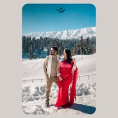 Your love story deserves an epic backdrop. We traveled to the snow-covered mountains of Kashmir for this pre-wedding shoot, braving the cold to capture breathtaking views and unforgettable memories. We are ready for any adventure.