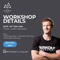 The details for our workshop with world-renowned coach Chris Keighley. This is an opportunity for adults to experience his unique approach to parkour training and movement.
