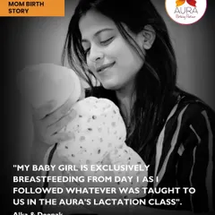 This is what a confident start to breastfeeding looks like. Alka, one of our Aura Moms, felt empowered by the practical techniques she learned in my lactation class, allowing her to exclusively breastfeed her baby girl from day one. Her story is a testament to how knowledge builds confidence.