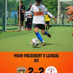 A hard fought 2-2 draw for our U11s in the Yuva President's League. They showed great character to share the points.
