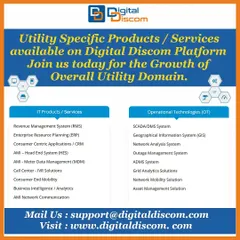 Our marketplace is structured to cover every aspect of the utility domain. This graphic outlines the key categories of IT Products and Operational Technologies (OT) available on our platform, from Revenue Management Systems and SCADA to Grid Analytics and Asset Management Solutions.