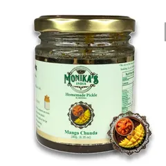My Mango Chunda is a sweet and tangy preserve, a traditional favourite from Gujarat. I make it with grated ripe mangoes and spices, creating a jam-like condiment that is perfect with theplas, rotis, or even on toast.