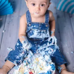 The aftermath of a successful cake smash! My cakes are made to be delicious and fun, and seeing them bring so much happiness (and messiness) to a first birthday is the best feeling.