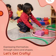 Expressing themselves through colors and shapes. Our arts and crafts sessions let tiny hands explore textures and materials, turning their imagination into wonderful creations.