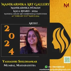 I am glad to inform you that two of my works were selected in the first round for the "Manikarnika Women's Kala Award 2024" National Online Art Exhibition.