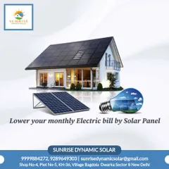 The message is simple: lower your monthly electric bill with solar panels. It's a straightforward investment that pays for itself over time.