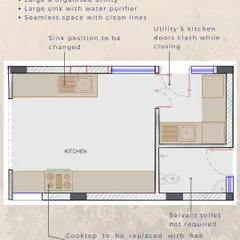 Kitchen Renovation Story: Follow the complete journey of a kitchen transformation. We started by identifying issues like poor workflow and lack of storage, proposed a new layout, and executed it with civil work and modular installation to create a spacious, light-filled, and highly functional kitchen.