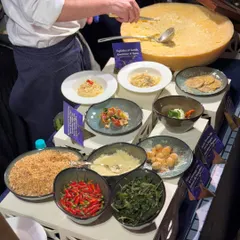 Our interactive live pasta station is always a highlight. Here, our chef prepares fresh Tagliolini tossed in a wheel of Parmigiano Reggiano, delivering authentic Italian flavours right before your eyes.
