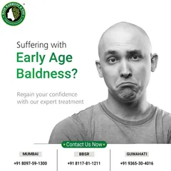 Early age baldness is a common concern, but you don't have to live with it. I provide expert treatments designed to help you regain your confidence by restoring your hair.