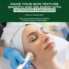 This image shows a microdermabrasion treatment in progress. A diamond-tipped wand is used to gently exfoliate the outer layer of skin, which helps to smooth texture, reduce fine lines, and improve the appearance of scars and age spots.