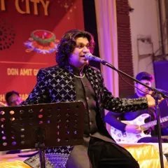 A close-up shot from our performance at the Rotary Club's Diwali event. We are experienced in providing professional and engaging entertainment for corporate gatherings and festive celebrations.