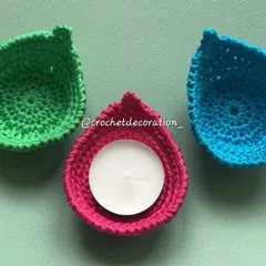 Our cup-shaped diya holders before the tea lights are lit. We accept bulk orders for these, making them great for event decor or as return gifts.