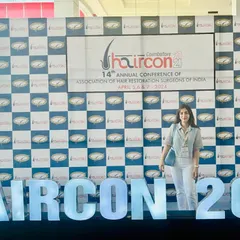 Dr. Niranjana at the 14th Annual Conference of the Association of Hair Restoration Surgeons of India (Haircon 2024), where she was invited as an expert faculty member to share her knowledge with peers.