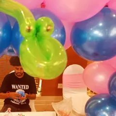 A balloon artist is a classic addition to any kids' party. My artist can create a variety of fun shapes and animals, providing entertainment and a take-home souvenir for the children.