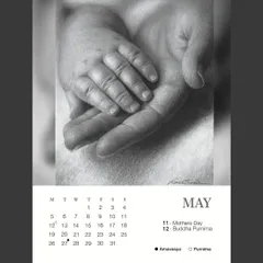 My drawing "Care" featured for the month of May in the official Mazda Art Calendar 2025.