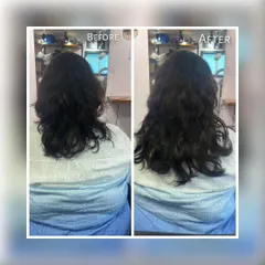 Sometimes, even a subtle change makes a big difference. Here, we added volume to give her hair a much fuller and healthier appearance without drastically changing the length.