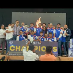 Our founder Director, Mangirish Palekar, celebrating with his team after winning the Olympia Inter-Club Badminton Championship for PJ Hindu Gymkhana. Leading by example.