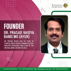 We introduce you to our founder, Dr. Prasad Vaidya. As one of the original minds behind 1Ayurved, he brings 25 years of invaluable experience from both clinical practice and the Ayurvedic pharmaceutical industry, shaping our evidence-based approach.