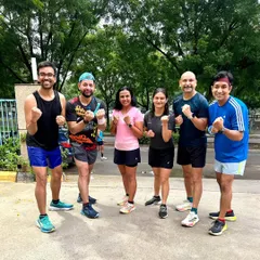 The men of GRR after a solid training run. The goal isn't just the scoreboard; it's becoming someone who shows up every single day.