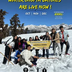 Imagine this: you, your friends, and a whole lot of snow. Our winter batches for Chopta are legendary. We trek through magical white forests and the views from the top are just something else. This is the perfect escape from your routine.