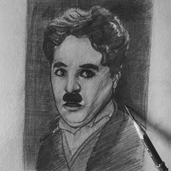 A quick sketch of the legendary Charlie Chaplin. I used a hatching technique with pencil to quickly capture his iconic look and expressive eyes.