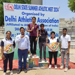 This is the result of pure mehnat (hard work). A proud moment seeing my athlete take the top spot at the Delhi State Athletic Meet. We train to win, and the results speak for themselves.