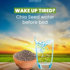Waking up tired? Try having chia seed water before bed. This simple habit can help you wake up feeling more energized and refreshed.