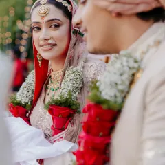 It's these quiet, in-between moments that hit different. The bride sharing a look during her home wedding in Ooty, surrounded by love. This is the emotion I live to capture.