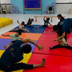Flexibility is a key part of gymnastics, and we introduce it early through gentle, guided stretches. Our coaches work with each child to improve their range of motion in a fun and supportive group setting.