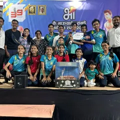 Our boys' team winning the team championship at the 39th Bhausaheb Ranade Navodit Mallakhamb competition.