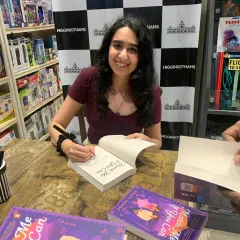 Signing copies of "Match Me If You Can" at Higginbothams bookstore. It's always a surreal and wonderful experience to sign books for readers.
