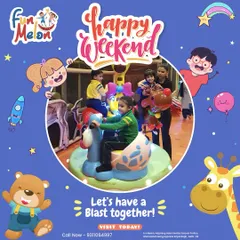 Happy Weekend! Let's have a blast together. Our rides and play areas are ready for a weekend full of laughter and adventure.