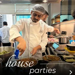 Let us take over your kitchen for your next house party. Our chefs are experts at working in home environments to deliver a restaurant-quality experience.