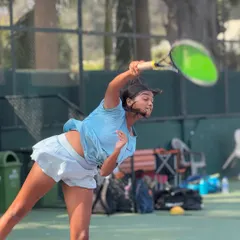 We focus on developing every aspect of your game, including a powerful and consistent serve. This junior player is working on her service motion during a high-intensity weekend training session.