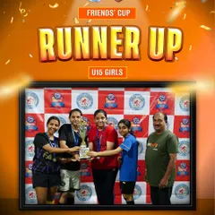 A brilliant performance from our U-15 Girls, who secured the runner-up position at the Friends' Cup. They played with heart and skill in every single match.