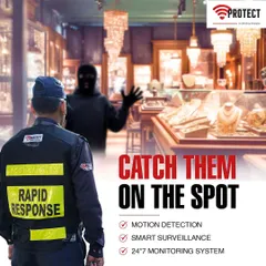 This is what we mean by active protection. While a simple camera just watches, our rapid response team is trained to intervene and neutralize threats on the spot. We protect high-value assets for businesses like this jewelry store with smart surveillance and a 24/7 monitoring system that ensures we catch intruders in the act.