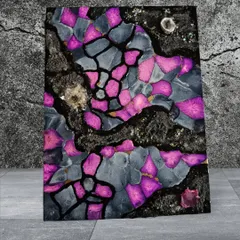 The final look of the pebble resin abstract wall art. This piece shows how you can use the pebble technique to create a stunning, contemporary artwork for your home.