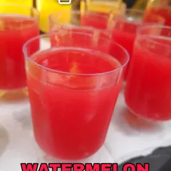 The Watermelon Cooler is a simple yet incredibly refreshing welcome drink, especially for daytime events. I use fresh watermelon juice to create this vibrant and hydrating beverage.